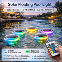Lampes solaires flottantes pour piscine, étanches IP67, LED RGB avec télécommande pour la décoration extérieure de piscine et de jardin