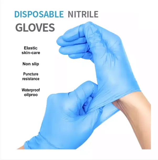 Vente en gros de gants en nitrile jetables sans poudre, à poignée confortable, fabricant 100, gants en nitrile jetables pour écran tactile