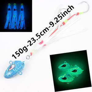 NUEVO Jig Metálico Luminoso de 150g 200g 250g con Anzuelo Asistido y Cabeza Plomada para Pesca de <span class=keywords><strong>Calamar</strong></span>, Señuelo de Pesca, Rigs de Jigging - Product Image 5