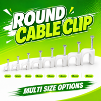 Clips de câble circulaires en plastique flexible à haute résistance, conformes aux normes d'exportation globale ROHS, écologiques