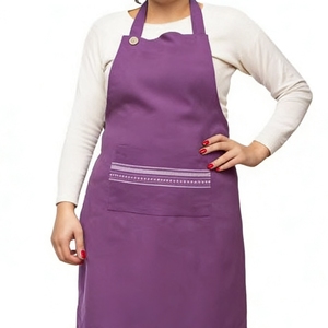 Delantales de Cocina 100% Algodón Egipcio, Prácticos, Duraderos, Protección Contra Derrames, Correa Ajustable, Tiempo de Entrega de Muestra de 7 Días, En Stock - Product Image 1