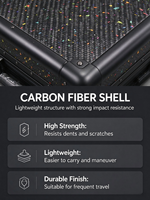 Valise en fibre de carbone forgée 16-30 pouces avec cadre en aluminium, couleur et finition personnalisées OEM ODM