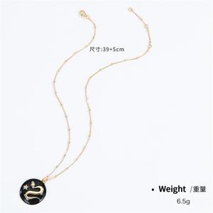 Bijoux fantaisie Coeur Pièce Pendentif Collier Relicarios Collier Noir Alliage Perle Chaîne Colliers - Product Image 5