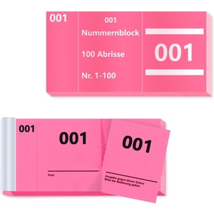 Blocco di numeri da 1 a 100, numeri doppi, blocchetti numerati a strappo, numeratore per <span class=keywords><strong>tombola</strong></span>, premi per eventi, biglietti per lotterie, ricevute - Product Image 1