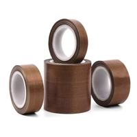 Ruban adhésif en PTFE résistant aux hautes températures, revêtement en silicone, petit rouleau, adhésif en fibre de verre
