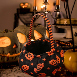 Sac à bonbons d'Halloween en forme de citrouille, sac fourre-tout portable en forme de baril, panier de truques ou de friandises, sac à main pour cadeaux de fête et fournitures de décoration - Product Image 5