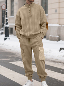 Ensemble de survêtements sportifs 2 pièces pour hommes PASUXI, coupe ample, pour la course à pied, le <span class=keywords><strong>jogging</strong></span>, la gym, avec sweat à capuche et pantalon long - Product Image 6
