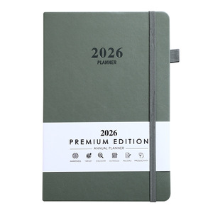Agenda de Tapa Dura con Impresión UV y Grabado Láser, Tamaño A5, en Cuero Gris, para Oficina, Escuela, Negocios, Encuadernación Térmica, Regalo Perfecto - Product Image 2