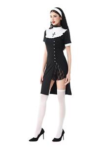 Nuevo Disfraz de Monja Sexy para Adultos de Halloween con Cruz, Traje de Cosplay para Carnaval - Product Image 6