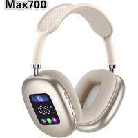 Nouveau casque sans fil circum-auriculaire MAX700 2025 pour le gaming transfrontalier, Bluetooth 5.3, réduction active du bruit (ANC), affichage numérique