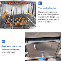 OCEAN industriel en plastique inoxydable poubelle caisse palette laveuse Machine viande alimentaire plateau panier machine à laver