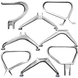 Pieds et accoudoirs de chaise en acier laminé à froid pour chaises d'hôpital, usage commercial, design moderne en métal - Product Image 1