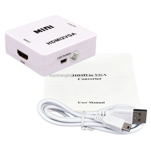 Nhà máy mini 1080p video âm thanh tín hiệu <span class=keywords><strong>Transmitter</strong></span> HD để VGA chuyển đổi cho PC máy tính xách tay HD TV chiếu hdtv2vga Adapter Phụ kiện - Product Image 2