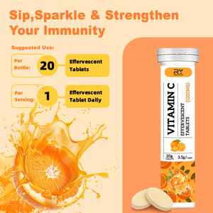 OEM <strong>1000mg</strong> <strong>Vitamin</strong> <strong>C</strong> Effervescent Tablets Sugar-Free Orange Flavor with Zinc Energy Boost and Immune Support <strong>Vitamins</strong> - Product Image 4