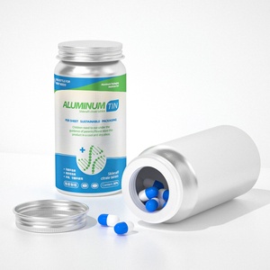 Gummies Nootropiques Sans Sucre à Marque Blanche pour Enfants en Bouteille Scellée en Aluminium avec Doublure Sarax et Bouchon à Vis à Anneau de Tirage - Product Image 1