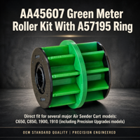Pièces de semoir agricole : Rouleau de mesure vert à débit continu et élevé AA45607 avec anneau A57195