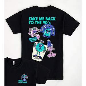 T-shirt Take Me Back To The 90s Nostalgia noir unisexe taille adulte - Product Image 1