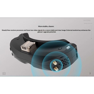 Lunettes vidéo FPV 5.8G SKYZONE 04O PRO avec double récepteur amélioré, casque OLED HD 720P - Product Image 2