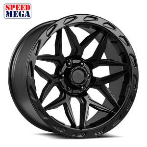 ล้อแม็กซ์สีดำด้านแบบเว้าลึก ลาย Y สไตล์ Geometric Mesh Beadlock สำหรับรถออฟโรด - Product Image 1