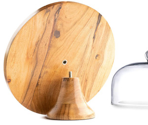 Soporte de Madera de Alta Calidad para Servir en la Cocina y Exhibir Pasteles, Tabla de Quesos Cubierta y Bandeja para Servir Repostería - Product Image 3