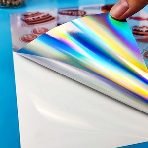 Tùy chỉnh 8.5 inch Holographic an ninh Sticker tấm vòng tròn Mực in có thể in mô hình giấy dính Vinyl chất liệu - Product Image 6