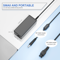 Adaptateur de chargeur pour ordinateur portable 65W 7.4mm*5.0mm 19.5V 3.34A Chargeur secteur pour ordinateur portable avec câbles et adaptateurs US/UK/EU/AU