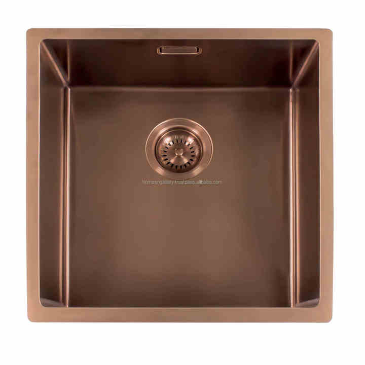Latest High Quality Copper Sink Home Kitchen Customized Size Single Bowl Wash Basin Easy Counter Indian Manufacturers Exporters