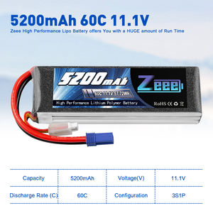 Zeee 3S LiPo电池11.1V 60C 5200mAh EC5连接器软壳的RC飞机四轴飞行器飞行直升机RC汽车卡车RC - Product Image 5