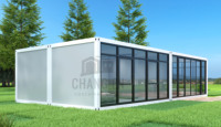 Villas de luxe personnalisées en conteneurs, unités de construction modulaires préfabriquées de haute qualité en panneaux sandwich pour l'extérieur