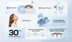 Infinix TWS Earbuds With ANC Bluetooth 5.3 Hi-Fi Sound Touch Control In-Ear Headphones Type-C Charging IPX4 Waterproof - Product Image 2