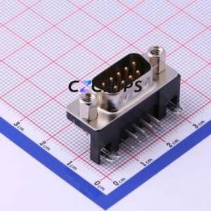 9681635813 D-Sub/VGA Connector Bent Lead Through Hole Connector Male 9P Right Angle Insert 2 - Product Image 1