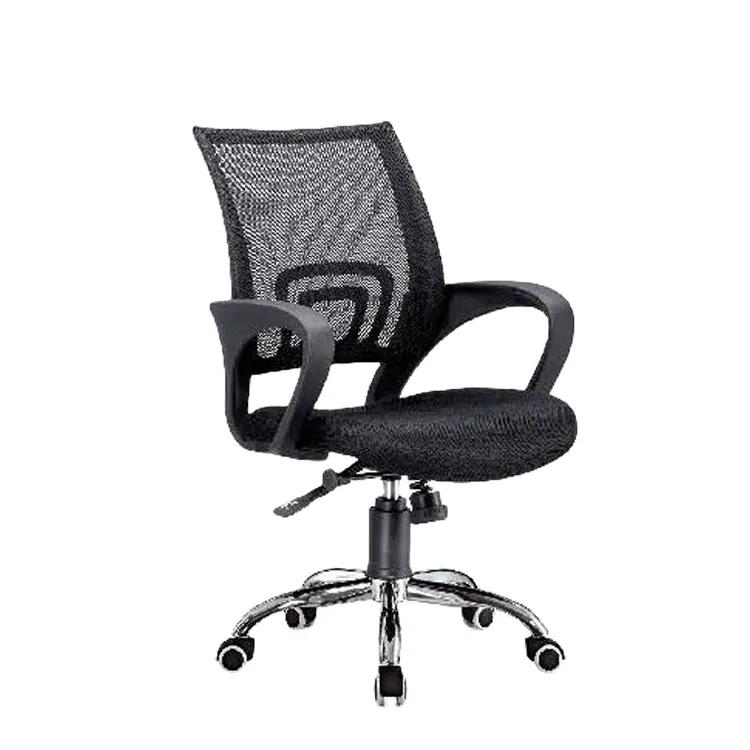 Malha executiva confortável de design ergonômico, malha com cadeira de escritório de couro