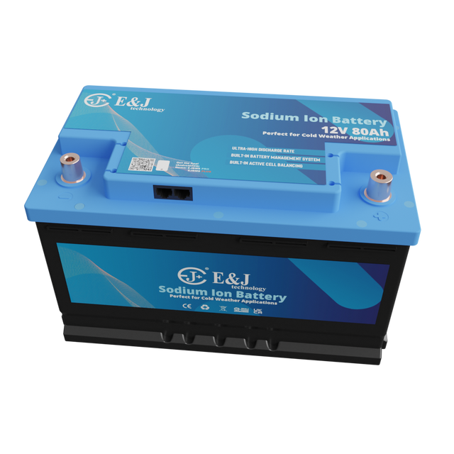 New E&J EJNA1280 12V 80Ah Low Temperature Resistance Solar Sodium Ion Battery for Electric Vehicles & Boats