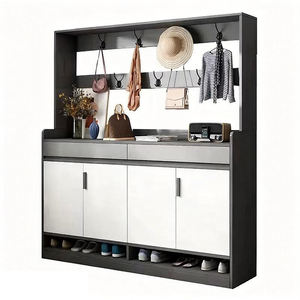 Elegante Scarpiera con Finitura Grigia e Ganci, <span class=keywords><strong>Arredamento</strong></span> di Lusso <span class=keywords><strong>per</strong></span> Corridoi di Appartamenti - Product Image 1