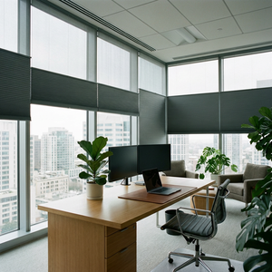 Persianas Celulares Inalámbricas de Panal, Cortina Celular de Poliéster Lisa, Vertical, Opaca, con Bloqueo UV, Filtrado de Luz, Fácil Instalación - Product Image 6