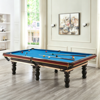 Billard russe professionnel, table de billard russe en bois massif de 9 pieds pour utilisation en bar