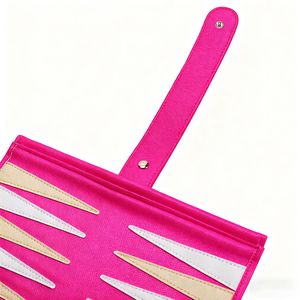 Ensemble de backgammon personnalisé en cuir, jeu de sport d'<span class=keywords><strong>extérieur</strong></span>, <span class=keywords><strong>sac</strong></span> de rangement pour échecs à enrouler pour les voyages - Product Image 4