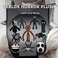 Peluche promotionnelle créative Reblox Horror, jouet en peluche marron de dessin animé, poupée mignonne en coton PP pour Halloween, anti-stress
