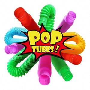 Summer Limited Edition Colorful Plastic & <b>Silicone</b> Pop Tube Fidget Toy Set for Kids Adults Classroom Sensory Stress Relief <b>Tools</b> - Product Image 1