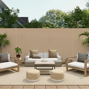 Revestimiento Exterior Decorativo para Jardín, Tablero Acanalado de Madera Compuesta, Panel de Pared de WPC Resistente al Agua, Nueva Tecnología para Exteriores - Product Image 2