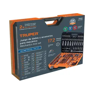 Set di strumenti per veicoli meccanici 172 1/4 unità singola "3/8" 1/2 "mm - Product Image 2