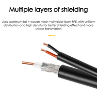 Cable Coaxial CCTV RG59+2DC con Alimentación, 75 Ohmios, Lámina de Aluminio + Blindaje Trenzado, Certificado CE, Embalaje en Tambor de 305 m