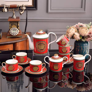 Service de table en porcelaine fine de 15 pièces, style nordique, avec tasses et soucoupes en céramique de luxe pour salle à manger - Vente en gros - Product Image 2