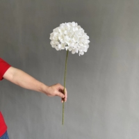 Fleur artificielle en forme de tige d'hortensia nuage imprimée en 3D, blanche, au toucher réel, pour la décoration de vases à la maison, vente en gros