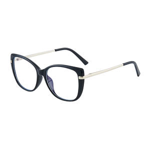 Montures de lunettes œil-de-chat TR90 transfrontalières, monture complète, protection anti-lumière bleue, verres plats pour femmes et hommes - Product Image 1