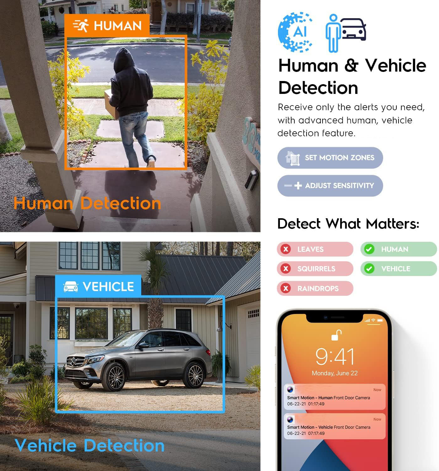 HIK NVR Plug & Play OEM 6MP Turret Network Security IP Camera 2.8mm Wide Angle POE Audio Night Vision AI Human/Vehicle Detection · image 5