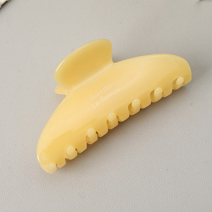 Barrette à <span class=keywords><strong>cheveux</strong></span> en acétate de haute qualité avec logo personnalisé Yuxi, couleur unie, étiquette dorée, classique, simple, pour femmes et filles, accessoires pour <span class=keywords><strong>cheveux</strong></span> - Product Image 5