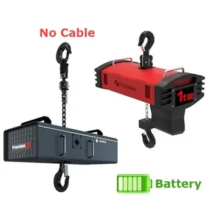 1000kg 1t 1ton lithium power battery equipped type truss lift motor wireless phone App remote control stage electric chain hoist