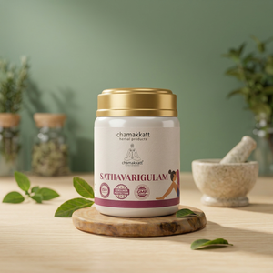 Chamakkatt Herbal Sathavarigulam Powder 500gm Herbal Health Care Supplement for Leucorrhoea <b>Menopausal</b> Care ISO Certified - Product Image 3
