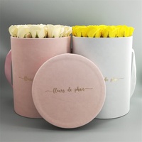 Boîte en velours ronde personnalisée Boîte cadeau de qualité supérieure avec revêtement UV et matériau laminé mat pour bougie quantité minimale de commande 100 pièces